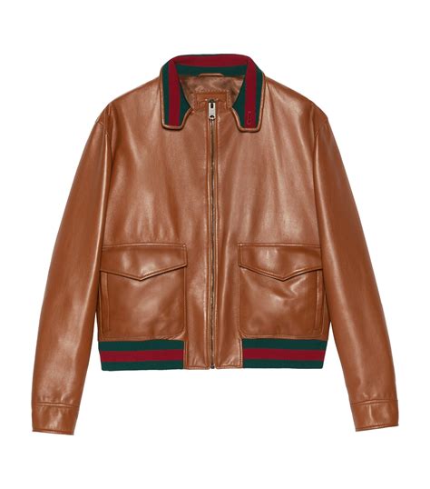 gucci women's leather jackets|Gucci bomber jacket men's.